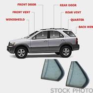 Door Vent Glass, Front, Driver Side